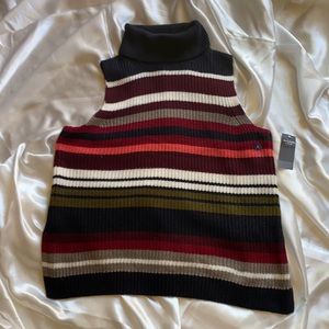 Striped turtleneck tanktop